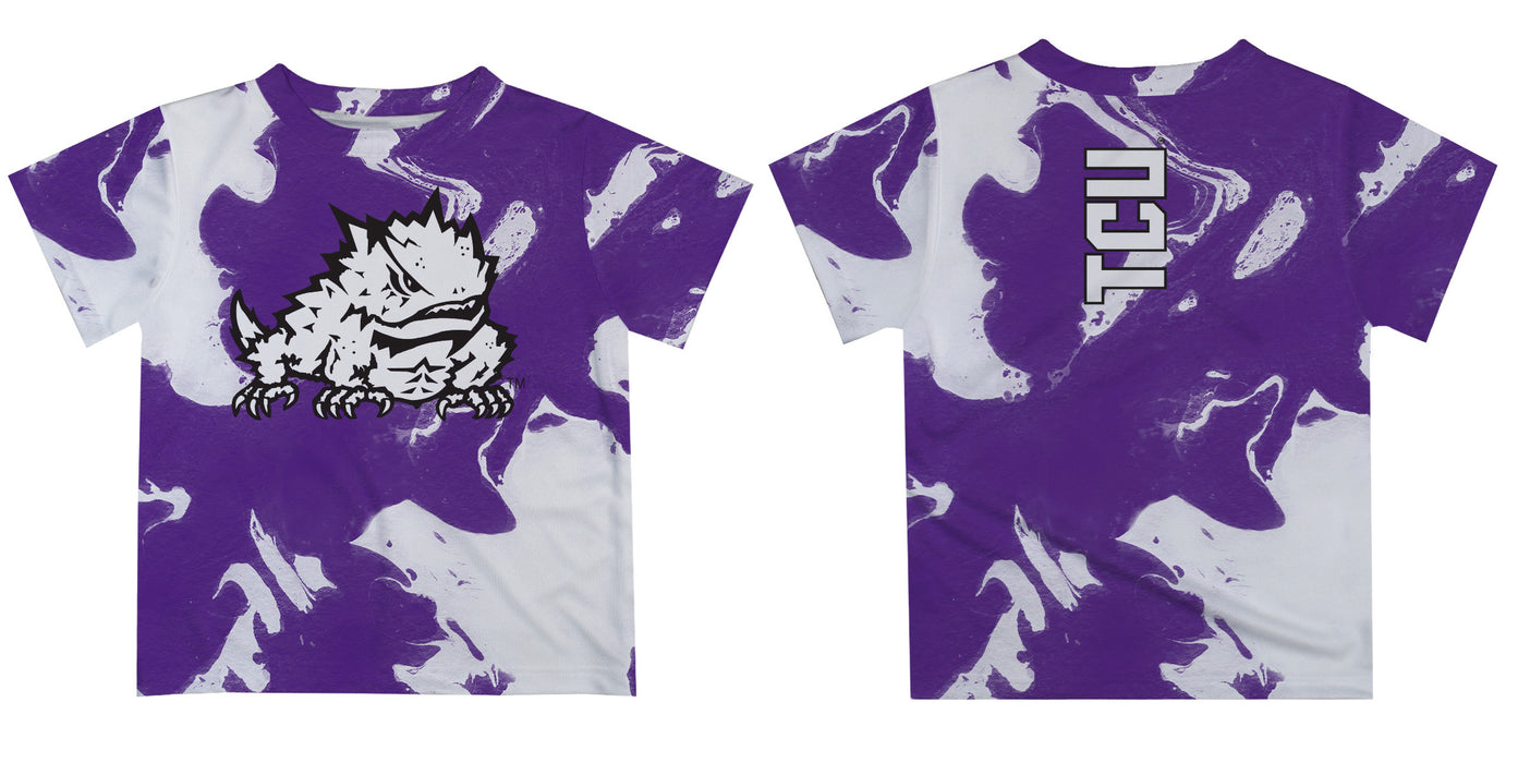 TCU Horned Frogs Vive La Fete Marble Boys Game Day Purple Short Sleeve Tee - Vive La Fête - Online Apparel Store