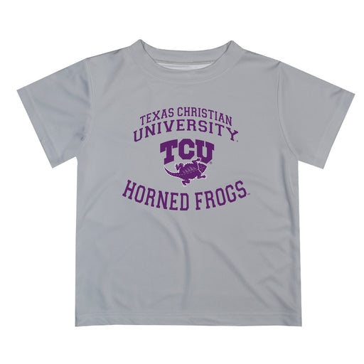 TCU Horned Frogs Vive La Fete Boys Game Day V1 Gray Short Sleeve Tee Shirt
