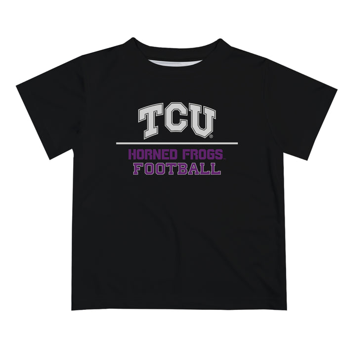 TCU Horned Frogs Vive La Fete Football V1 Black Short Sleeve Tee Shirt