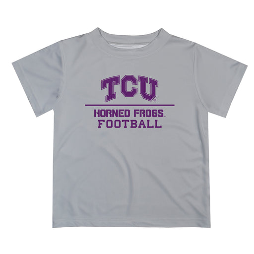 TCU Horned Frogs Vive La Fete Football V1 Gray Short Sleeve Tee Shirt