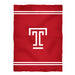 Temple University Owls TU Vive La Fete Game Day Soft Premium Fleece Red Throw Blanket 40" x 58” Logo and Stripes - Vive La Fête - Online Apparel Store