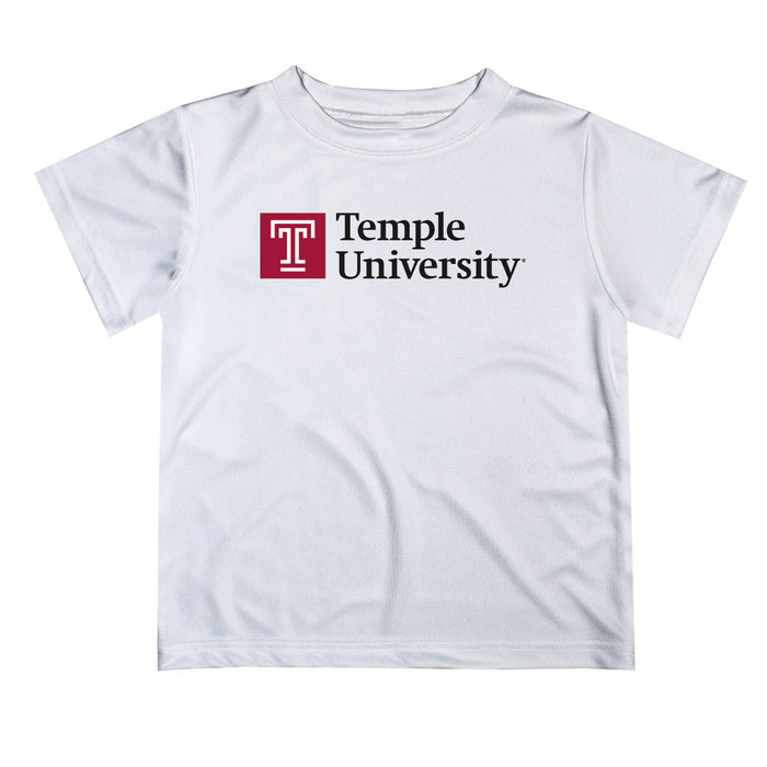 Temple Owls TU Vive La Fete Boys Game Day V3 White Short Sleeve Tee Shirt