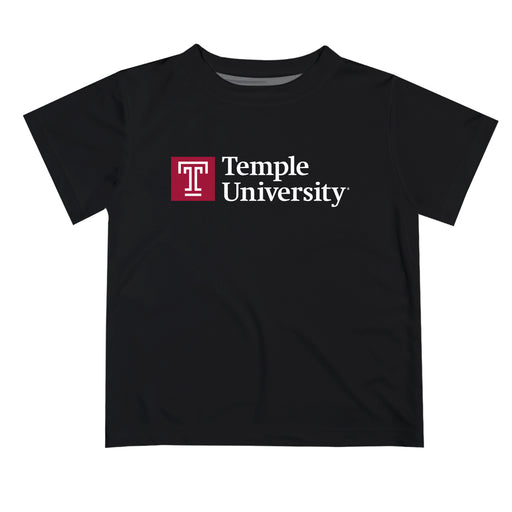 Temple Owls TU Vive La Fete Boys Game Day V3 Black Short Sleeve Tee Shirt