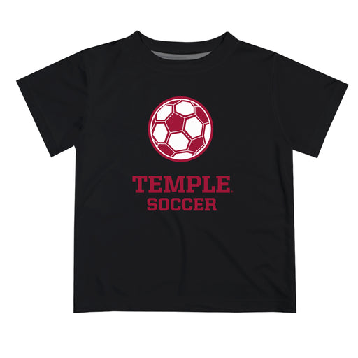 Temple Owls TU Vive La Fete Soccer V1 Black Short Sleeve Tee Shirt