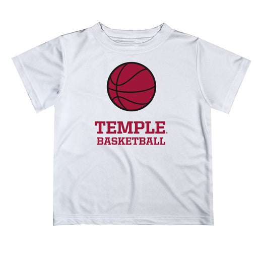 Temple Owls TU Vive La Fete Basketball V1 White Short Sleeve Tee Shirt