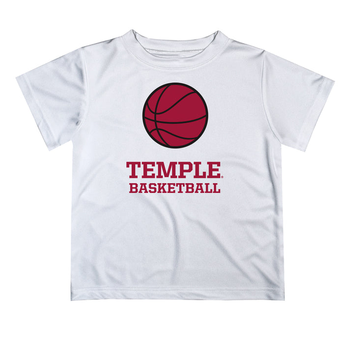 Temple Owls TU Vive La Fete Basketball V1 White Short Sleeve Tee Shirt