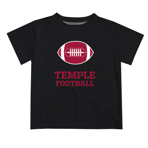 Temple Owls TU Vive La Fete Football V2 Black Short Sleeve Tee Shirt