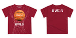 Temple Owls TU Original Dripping Basketball Red T-Shirt by Vive La Fete - Vive La Fête - Online Apparel Store