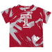 Temple University Owls TU Vive La Fete Boys Game Day Red Short Sleeve Tee Paint Brush