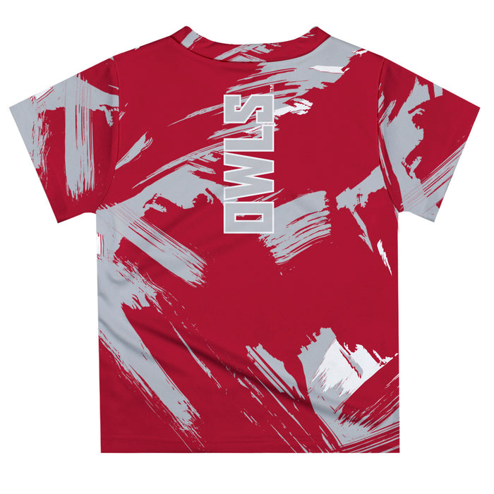 Temple University Owls TU Vive La Fete Boys Game Day Red Short Sleeve Tee Paint Brush - Vive La Fête - Online Apparel Store
