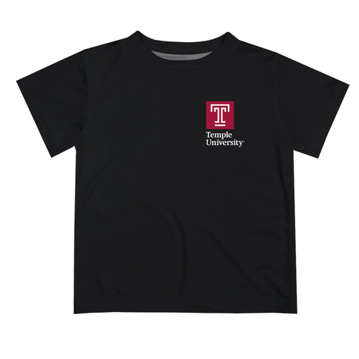 Temple Owls TU Vive La Fete Boys Game Day V1 Black Short Sleeve Tee Shirt