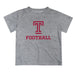 Temple Owls TU Vive La Fete Football V1 Gray Short Sleeve Tee Shirt