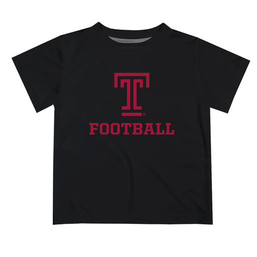 Temple Owls TU Vive La Fete Football V1 Black Short Sleeve Tee Shirt