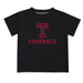 Temple Owls TU Vive La Fete Football V1 Black Short Sleeve Tee Shirt
