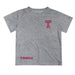 Temple Owls TU Vive La Fete Gray Art V1 Short Sleeve Tee Shirt