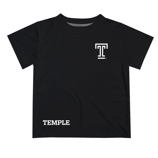 Temple Owls TU Vive La Fete  Black Art V1 Short Sleeve Tee Shirt