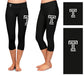 Temple Owls TU Vive La Fete Game Day Collegiate Large Logo on Thigh and Waist Women Black Capri Leggings - Vive La Fête - Online Apparel Store