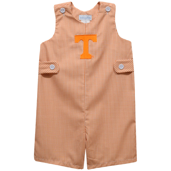Tennessee Vols Embroidered Orange Gingham Boys Jon Jon
