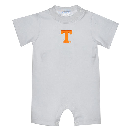 Tennessee Vols Embroidered White Knit Short Sleeve Boys Romper