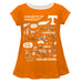 Tennessee Vols Hand Sketched Vive La Fete Impressions Artwork Orange Short Sleeve Top