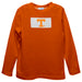 Tennessee Vols Smocked Orange  Knit Long Sleeve Boys Tee Shirt