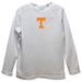 Tennessee Vols Embroidered White Knit Long Sleeve Boys Tee Shirt