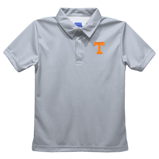 Tennessee Vols Embroidered Grey Short Sleeve Polo Box Shirt