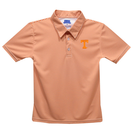 Tennessee Vols Embroidered Orange Stripes Short Sleeve Polo Box Shirt