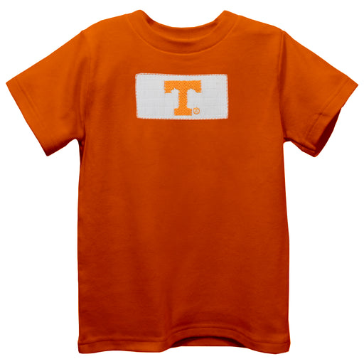Tennessee Vols Smocked Orange Knit Short Sleeve Boys Tee Shirt
