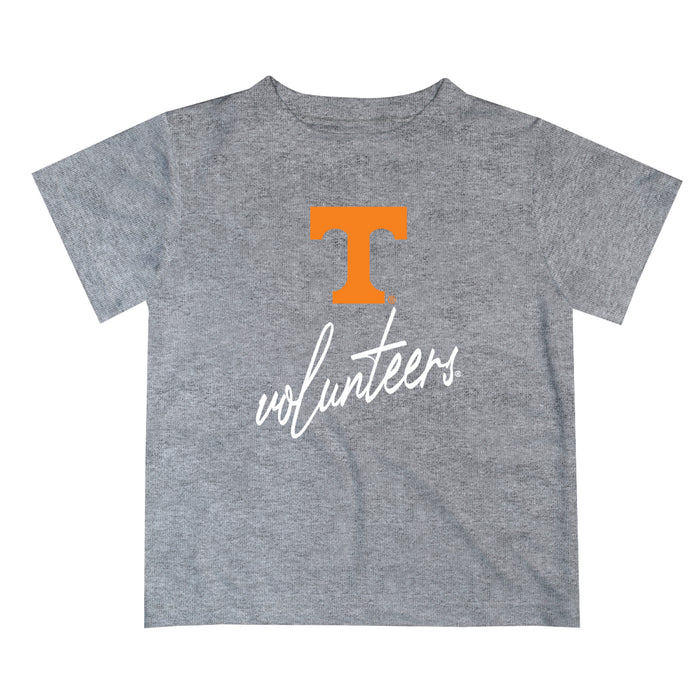 Tennessee Vols Vive La Fete Script V1 Heather Gray Short Sleeve Tee Shirt