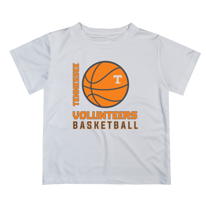 Tennessee Vols Vive La Fete Basketball V1 White Short Sleeve Tee Shirt