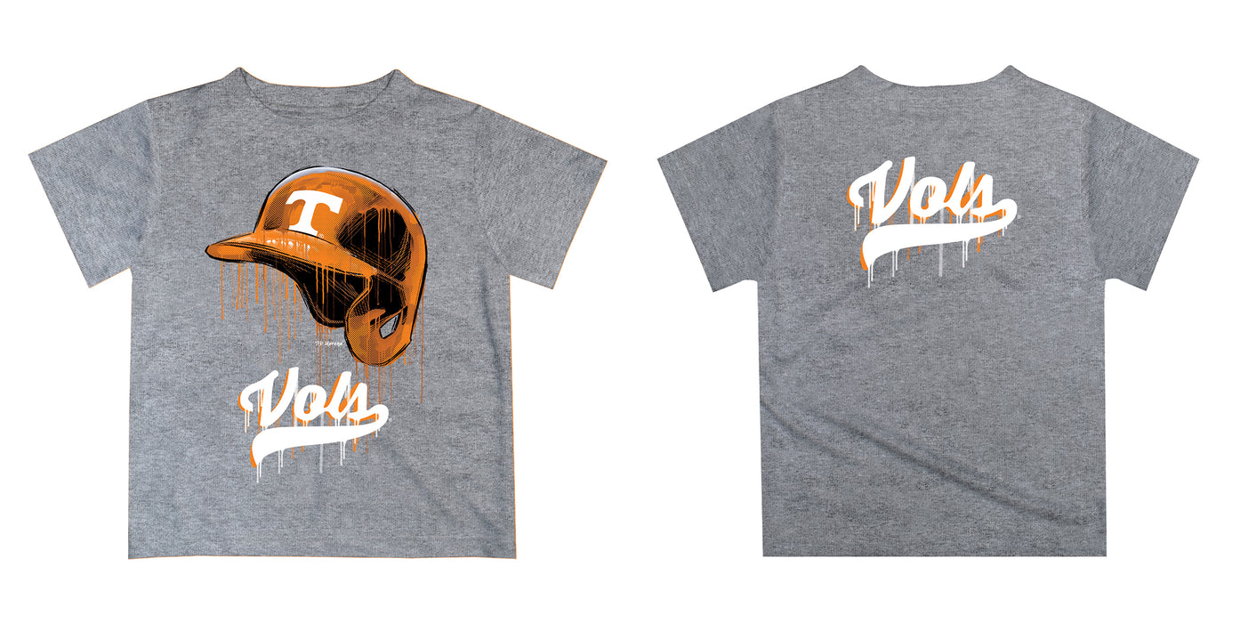 Tennessee Vols Original Dripping Baseball Helmet Orange Boys T-Shirt by Vive La Fete