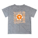 Tennessee Vols Vive La Fete  Heather Gray Art V1 Short Sleeve Tee Shirt