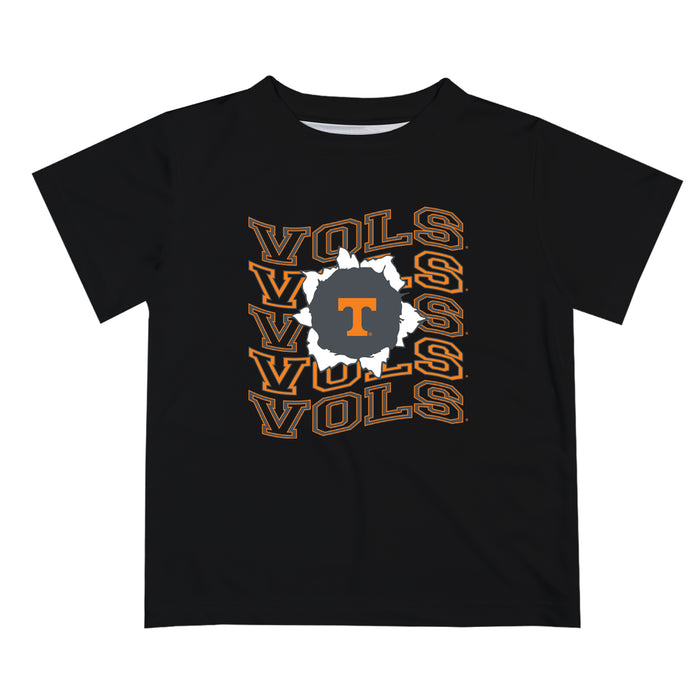 Tennessee Vols Vive La Fete  Black Art V1 Short Sleeve Tee Shirt