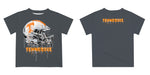 Tennessee Vols Original Dripping Football Helmet Gray T-Shirt by Vive La Fete - Vive La Fête - Online Apparel Store