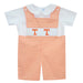 Tennessee Smocked Embroidered Orange Check Jon Jon and  Short Sleeve Shirt - Vive La Fête - Online Apparel Store