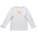Tennessee Vols Smocked White Knit Long Sleeve Ruffle Girls Tee