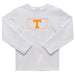 Tennessee Vols Smocked White Knit Long Sleeve Boys Tee Shirt