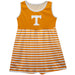 Tennessee Vols Orange and White Sleeveless Tank Dress with Stripes on Skirt by Vive La Fete