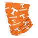 Tennessee All Over Logo Orange Neck Gaiter - Vive La Fête - Online Apparel Store