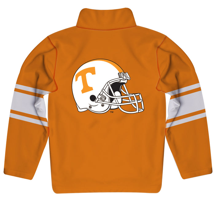 Tennessee Stripes Orange Long Sleeve Quarter Zip Sweatshirt - Vive La Fête - Online Apparel Store