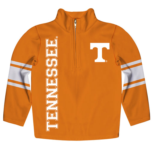Tennessee Stripes Orange Long Sleeve Quarter Zip Sweatshirt - Vive La Fête - Online Apparel Store