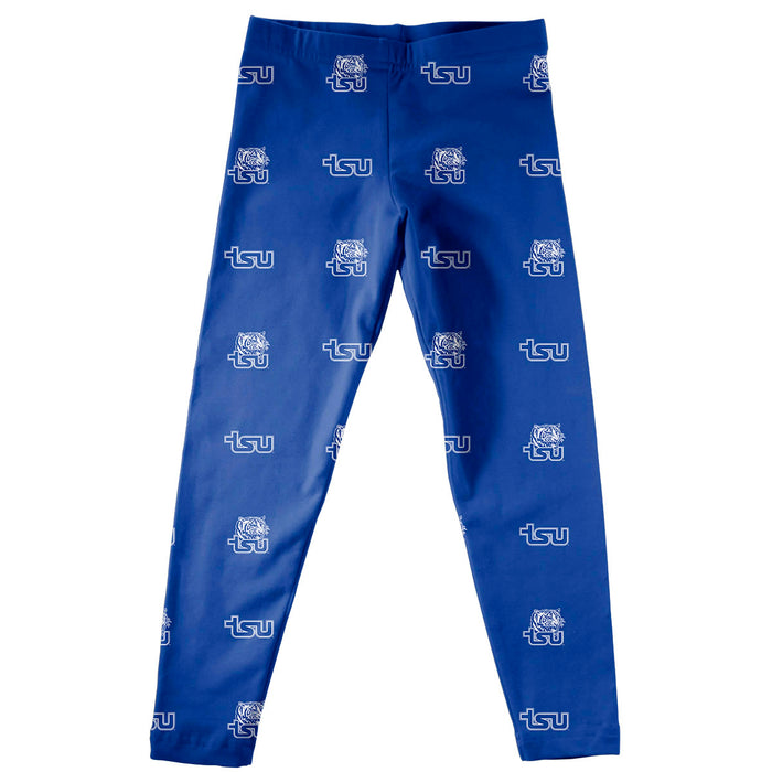 Tennessee State Tigers Vive La Fete Girls Game Day All Over Logo Elastic Waist Classic Play Blue Leggings Tights - Vive La Fête - Online Apparel Store