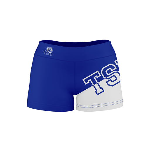 Tennessee State Tigers Vive La Fete Game Day Collegiate Leg Color Block Women Blue White Optimum Yoga Short - Vive La Fête - Online Apparel Store