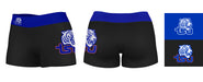 Tennessee State Tigers Vive La Fete Logo on Thigh & Waistband Black & Blue Women Yoga Booty Workout Shorts 3.75 Inseam" - Vive La Fête - Online Apparel Store