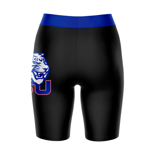 Tennessee State Tigers Vive La Fete Game Day Logo on Thigh and Waistband Black and Blue Women Bike Short 9 Inseam" - Vive La Fête - Online Apparel Store