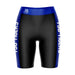 Tennessee State Tigers Vive La Fete Game Day Logo on Waistband and Blue Stripes Black Women Bike Short 9 Inseam"
