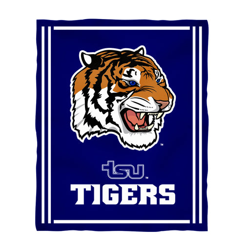 Tennessee State Tigers Vive La Fete Kids Game Day Blue Plush Soft Minky Blanket 36 x 48 Mascot