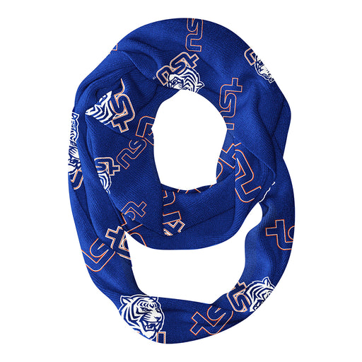 Tennessee State Tigers Vive La Fete Repeat Logo Game Day Collegiate Women Light Weight Ultra Soft Infinity Scarf