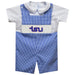 Tennessee State Tigers Smocked Royal Gingham Jon Jon And Short Sleeve White Shirt